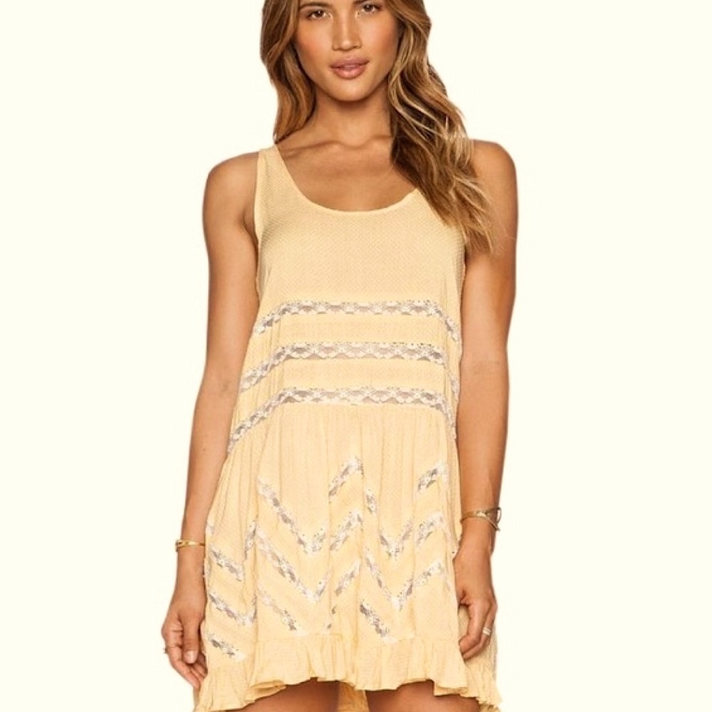 Free People Voile Yellow Dress